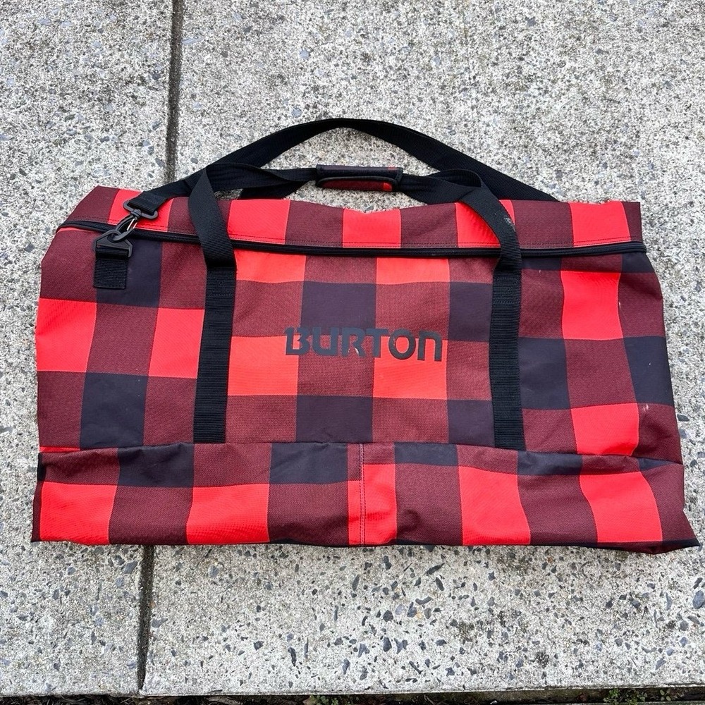 Burton Black‎ Red Plaid 68inches Snowboarding Bag with Over The Shoulder Strap